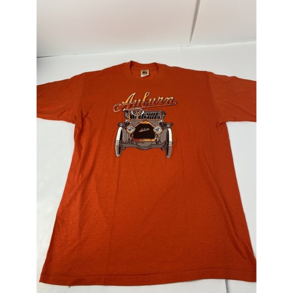 Vintage 80s Logo 7 Auburn Car Museum Indiana‎ SINGLE STITCH T Shirt Large